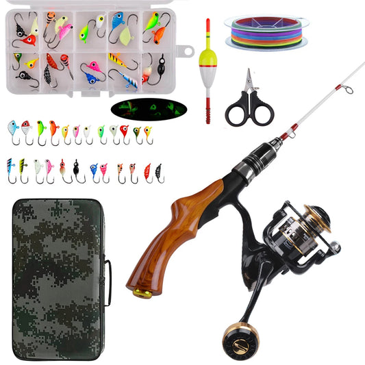 Premium Ice Fishing Rod & Reel Combo Kit - Complete Winter Gear Set