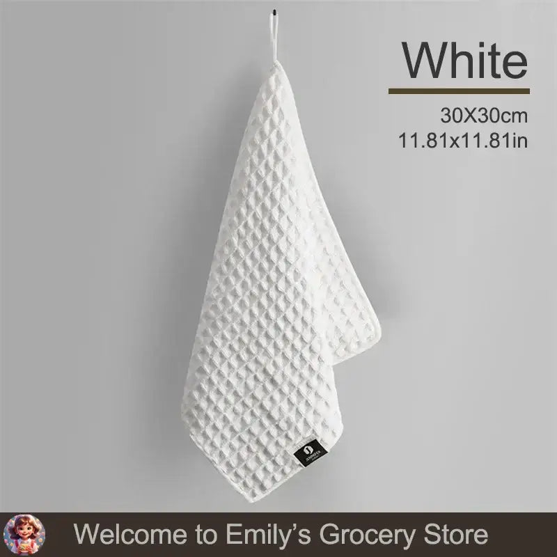 White super absorbent fishing towels measuring 30x30cm for effective drying and cleaning while fishing