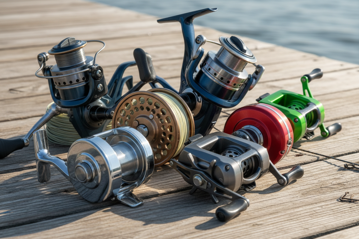 Collection of affordable fishing reels showcasing various styles and designs for angling enthusiasts