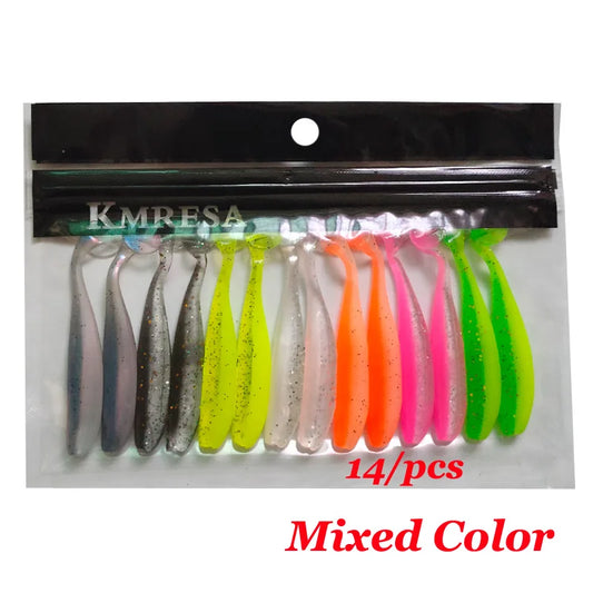 10-Piece Double Color Silicone Jig Lure Set