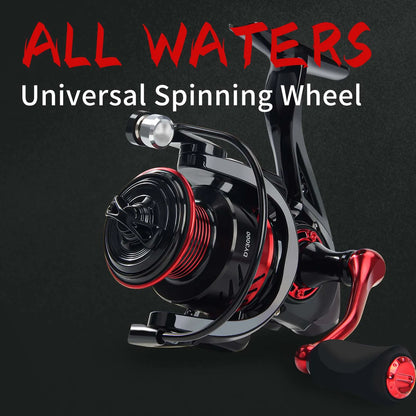 High-Performance 1000-7000 Series Spinning Reel | Precision Gears & Smooth Drag | Aluminum Spool for Distance Casting