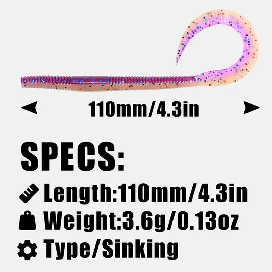 PEAK Soft Worm Silicone Swimbait Lures