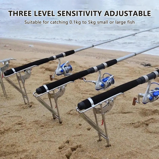 Automatic stainless steel fishing rod holder for bank