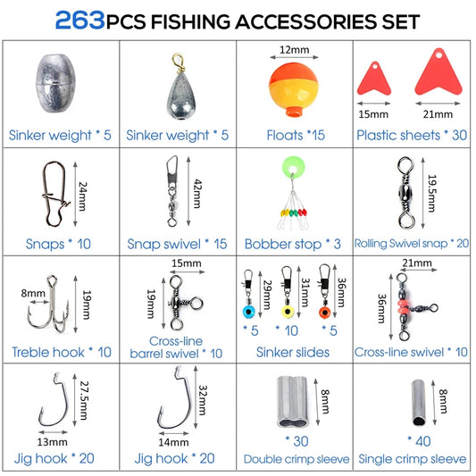 263-Piece Ultimate Outdoor Fishing Accessories Set