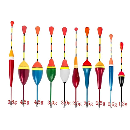 Variety of colorful affordable fishing bobbers in different weights for all fishing needs