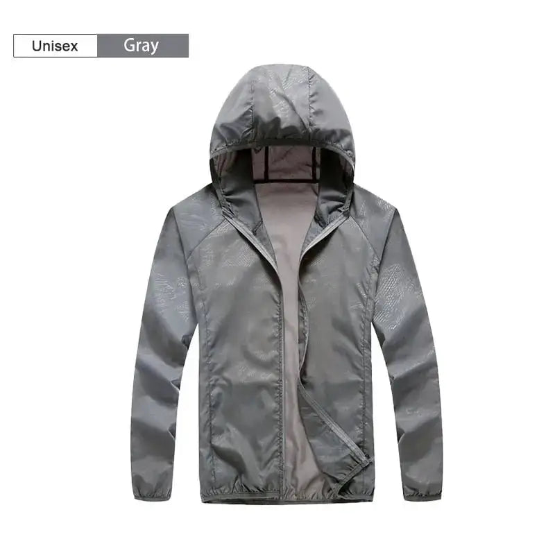 Unisex gray affordable rain gear jacket perfect for fishing and outdoor activities