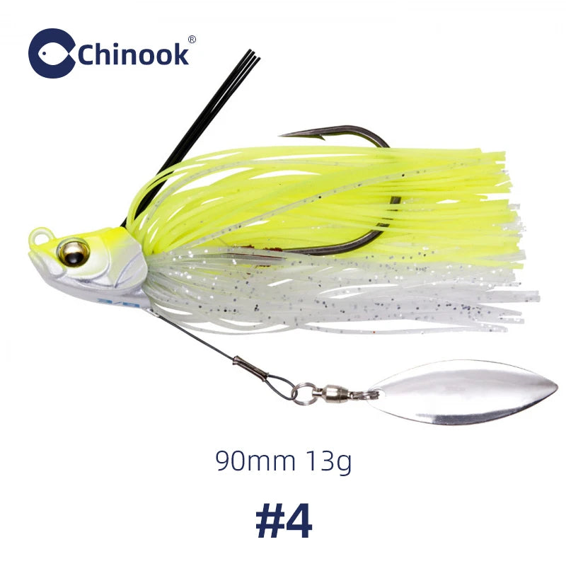 Chinook 90mm 13g metal jigs for fishing with vibrant colors and a shiny blade for attracting fish