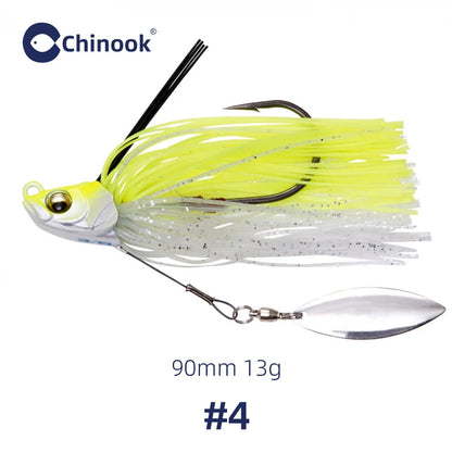 Chinook 90mm 13g metal jigs for fishing with vibrant colors and a shiny blade for attracting fish