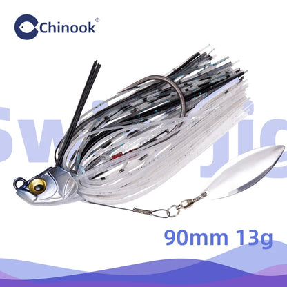 Chinook 90mm fishing lure featuring 13g metal jigs for fishing with a shiny design and durable materials