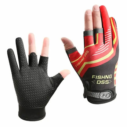Easy grip fishing gloves with textured palm for superior traction and fingerless design for enhanced dexterity