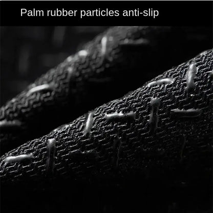 Close-up of easy grip fishing gloves featuring palm rubber particles for anti-slip performance