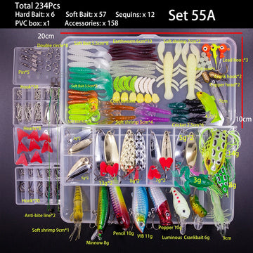 Complete 43-Piece Fishing Lure Kit