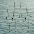 Set of double hook rigs for fishing designed for effective baiting and catch success