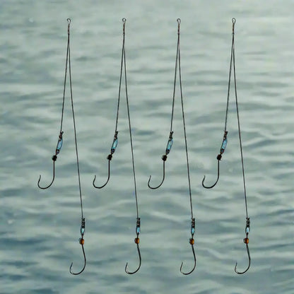 Set of double hook rigs for fishing designed for effective baiting and catch success