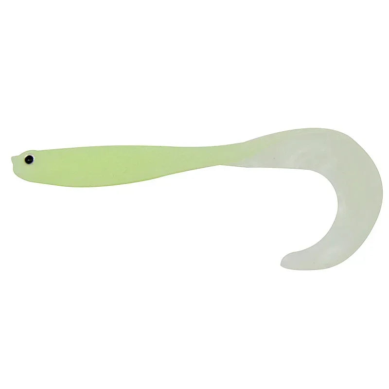T-tail fishing lures in translucent green designed for effective bass fishing