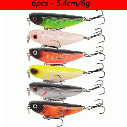 Slow minnow lures set in assorted colors, perfect for attracting various fish types while fishing