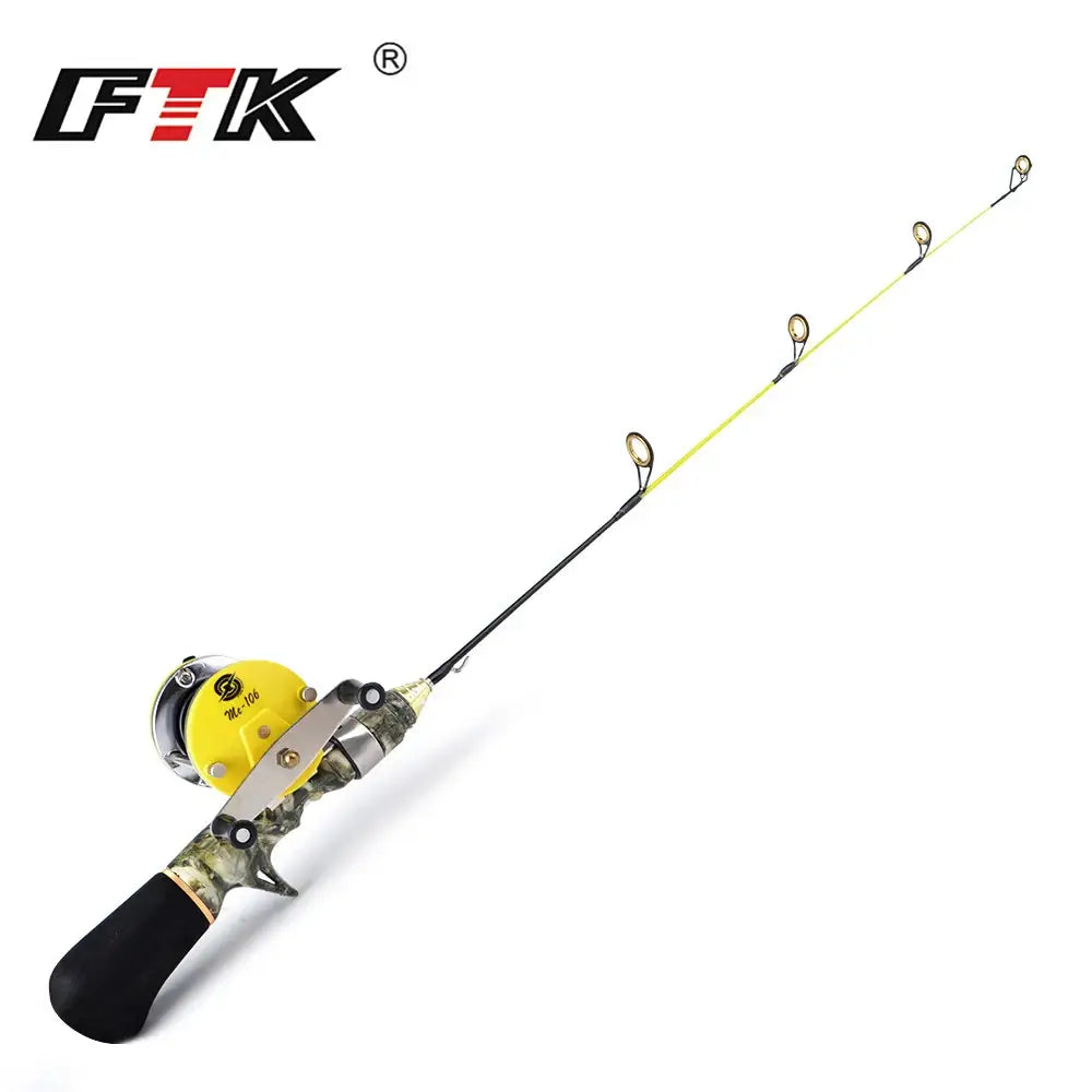 FTK Ice Fishing Rod and Reel Combo with Ergonomic Handle for Ultimate Ice Fishing Experience
