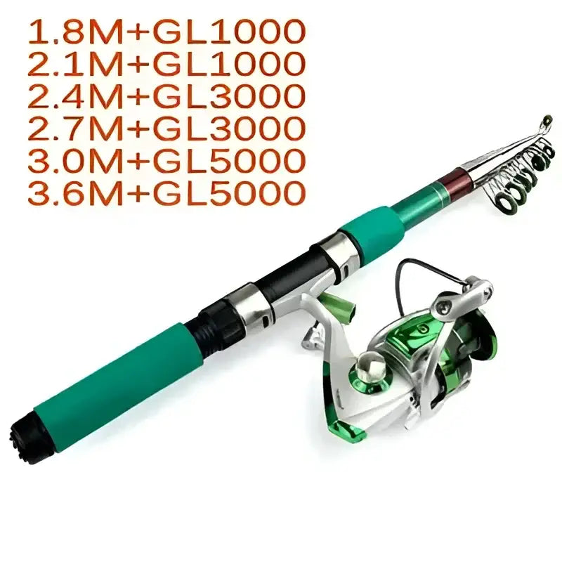 Ghotda collapsible fishing rod with various length options for versatile fishing experiences