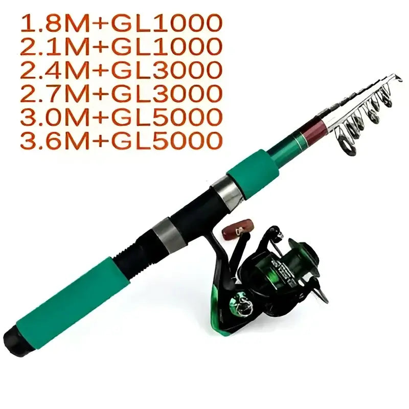 Ghotda collapsible fishing rod with multiple size options for versatile fishing experiences