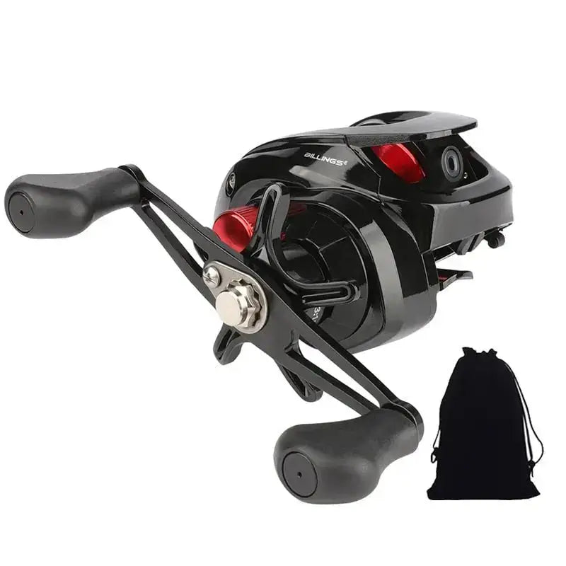 High performance baitcasting reel from The Fishing Gear Shop with a sleek design and ergonomic grips