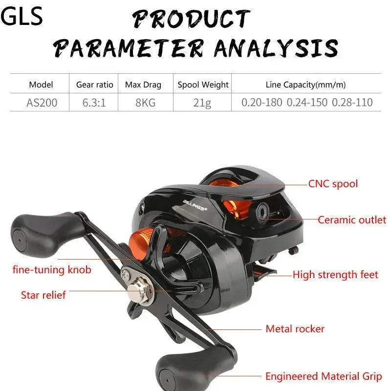 High performance baitcasting reel featuring CNC spool and fine-tuning knob for enhanced casting accuracy