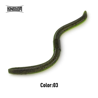 Kingdom Earthworm Soft Lure in Color 03 for effective fishing in freshwater and saltwater