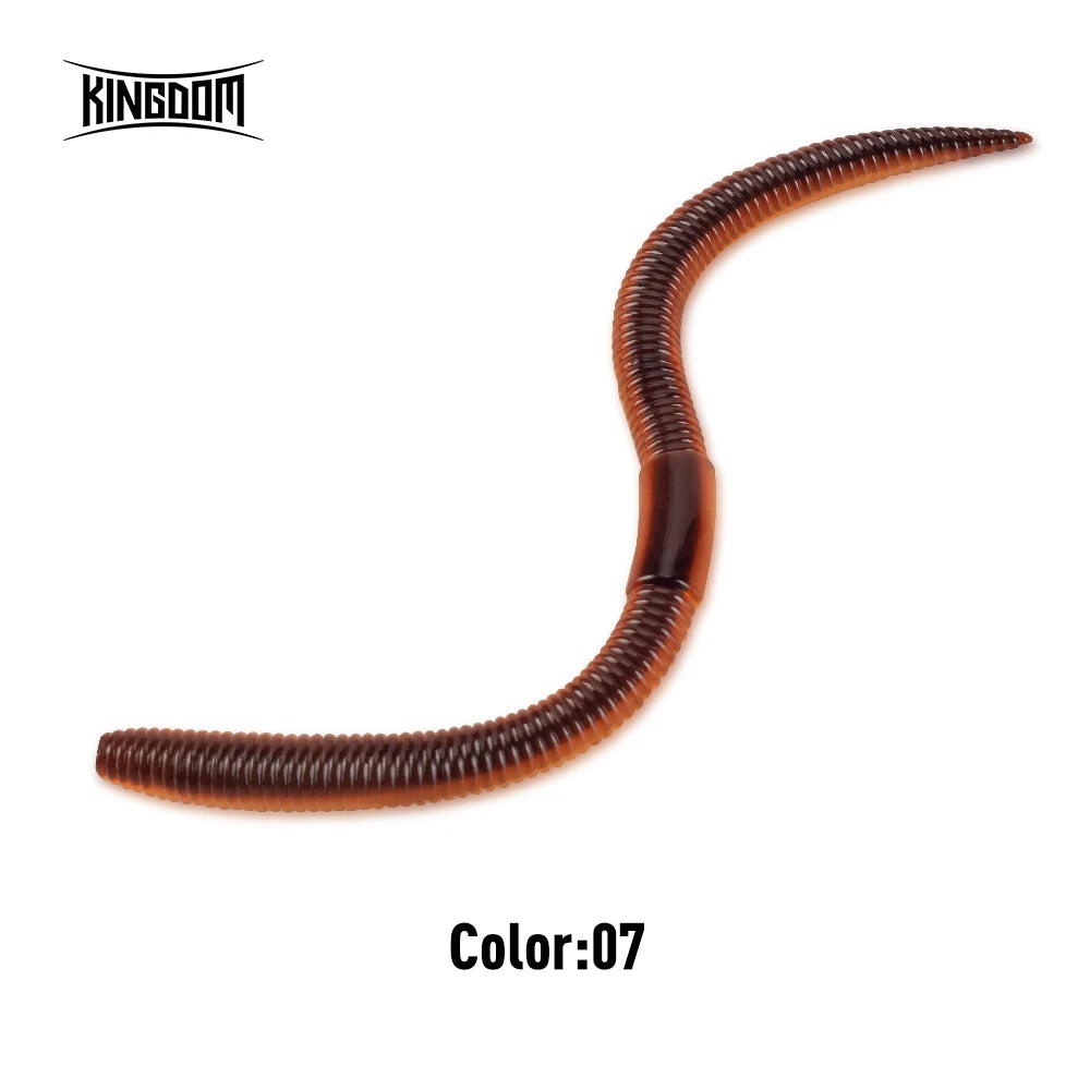 Kingdom Earthworm Soft Lure in Color 07 with a flexible and realistic design for effective fishing