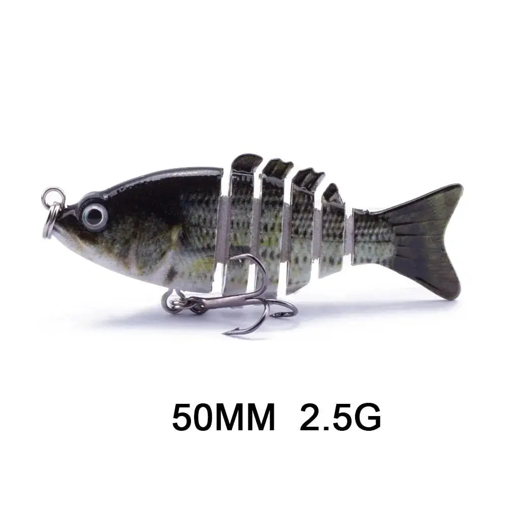 Lifelike multi jointed fishing bait 50MM with realistic design and sharp hooks for effective fishing
