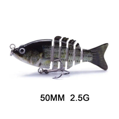 Lifelike multi jointed fishing bait 50MM with realistic design and sharp hooks for effective fishing