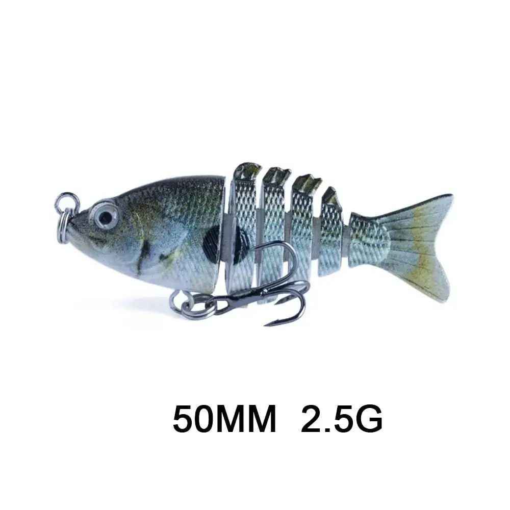Lifelike multi jointed fishing bait in 50mm with realistic design and strong hooks for effective fishing