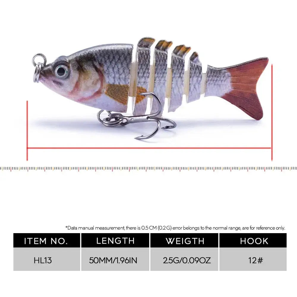 Lifelike multi jointed fishing bait with realistic design for effective fishing