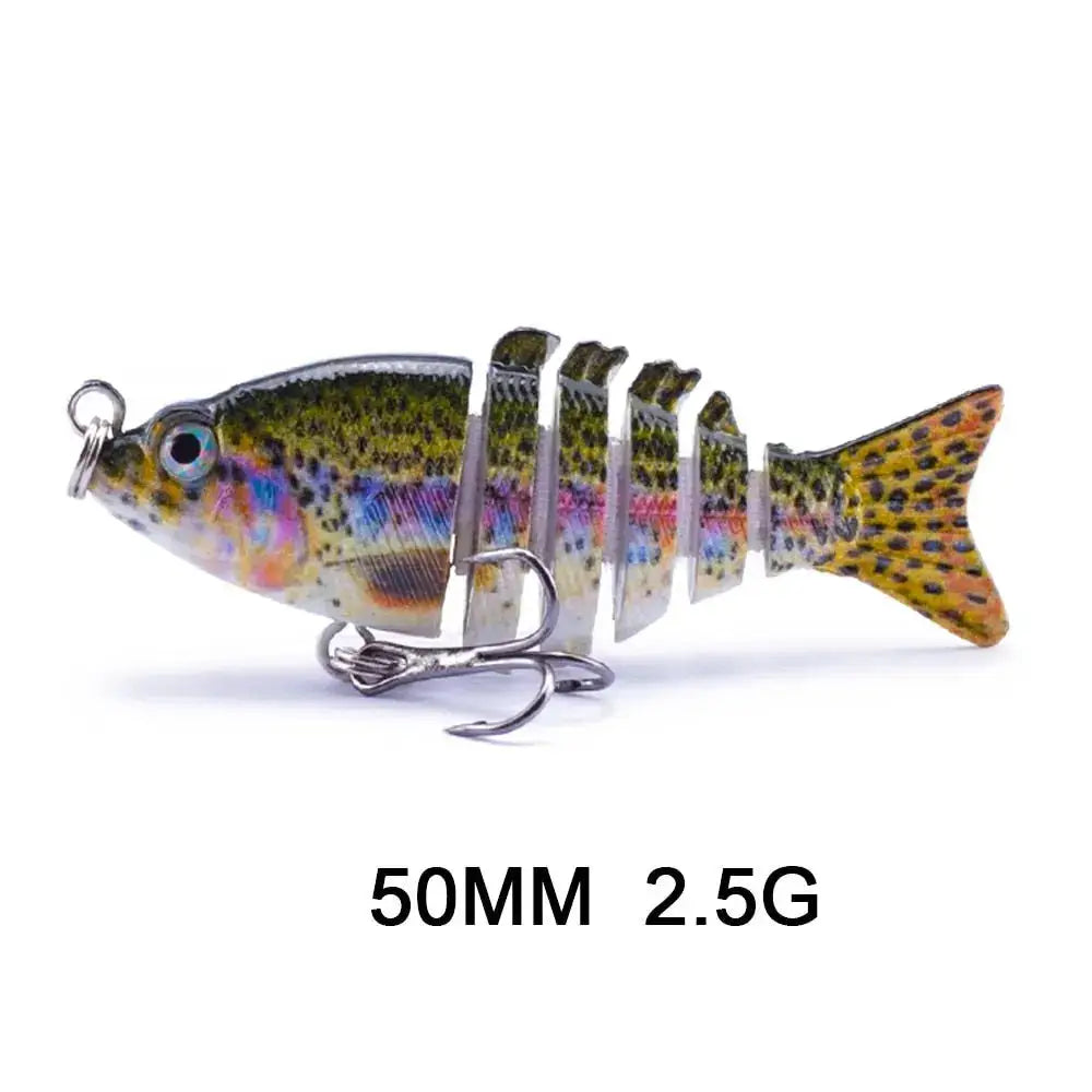 Lifelike multi jointed fishing bait with vibrant colors designed for effective fishing