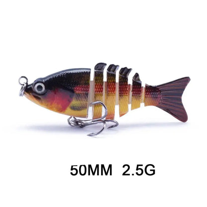 Lifelike multi jointed fishing bait designed for realistic movement in the water, 50MM 2.5G size