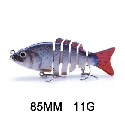 Lifelike multi jointed fishing bait in realistic fish design, 85MM and 11G for effective angling