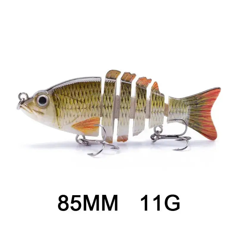 Lifelike multi jointed fishing bait with realistic design, 85MM size and 11G weight for effective fishing