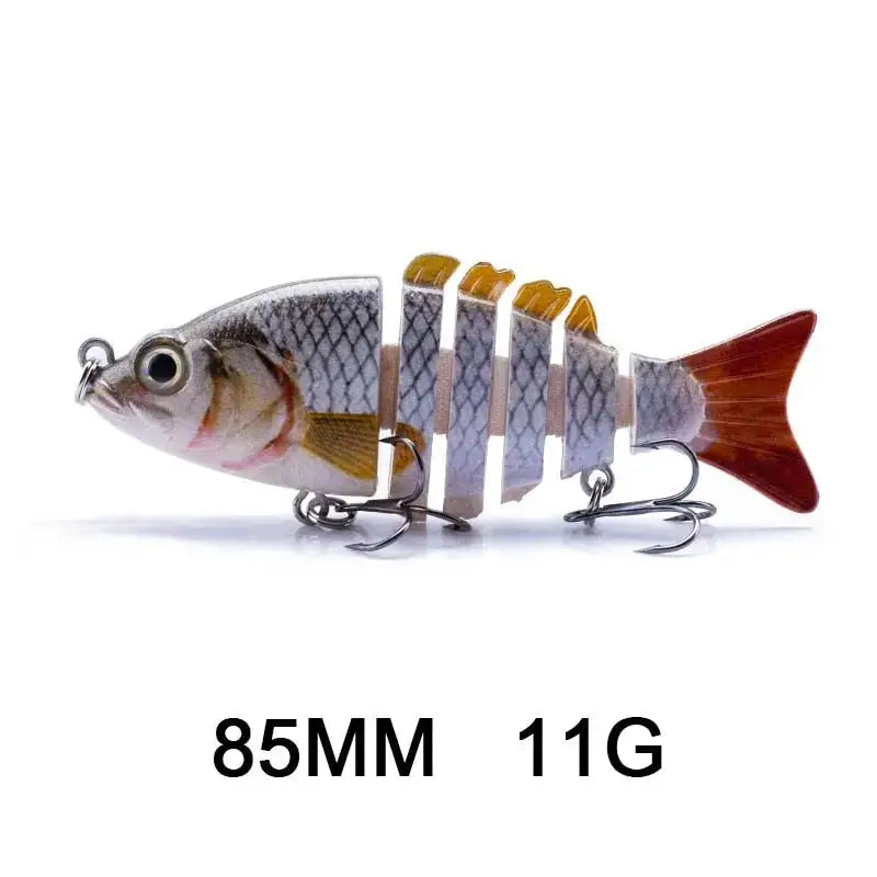 Lifelike multi jointed fishing bait in 85MM size for attracting various fish species