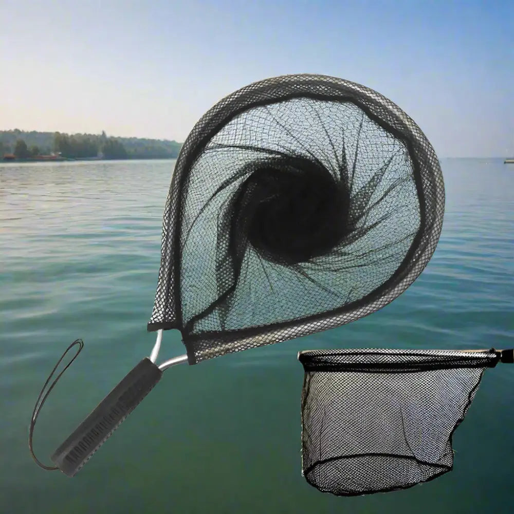Lightweight aluminum fishing net with a durable design for easy catch and release at the lake
