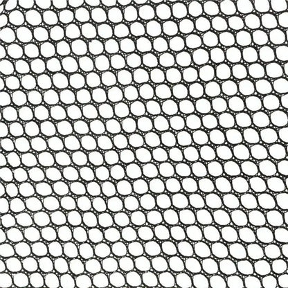 Close-up view of a lightweight aluminum fishing net showing its durable mesh design