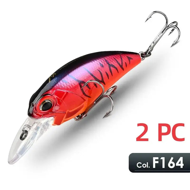 Meredith M65 Crankbait in vibrant orange and black color for effective fishing
