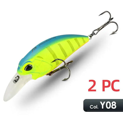 Meredith M65 Crankbait in vibrant yellow and blue color for effective fishing lures