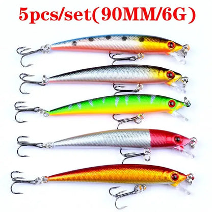 5-piece multi-color-style lure selection for effective fishing with various designs