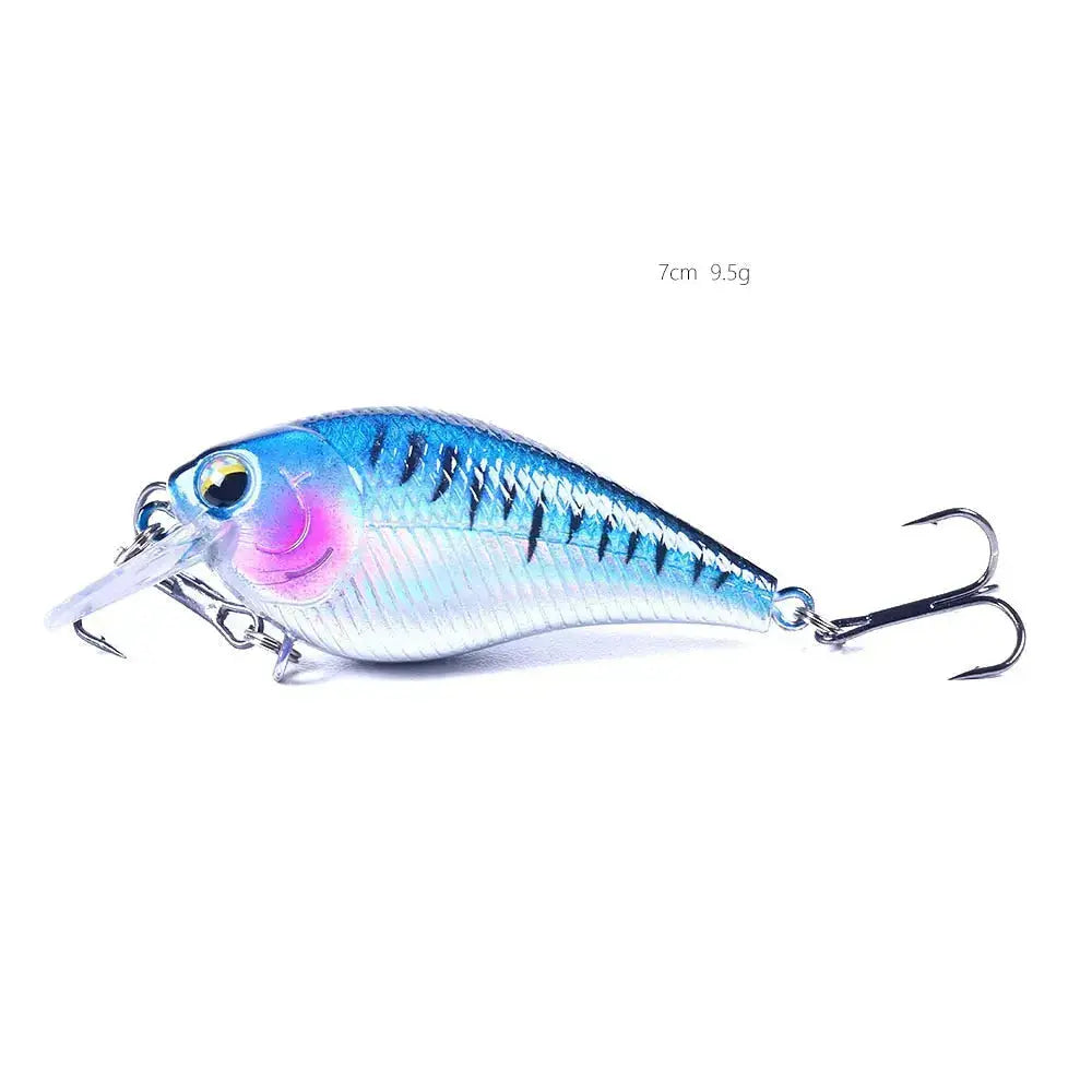 Premium crank bait fishing lures in blue and silver color designed for effective freshwater fishing