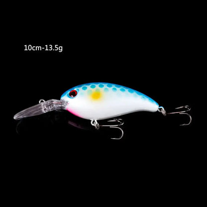 Premium crank bait fishing lures in blue and white with a realistic design for effective fishing