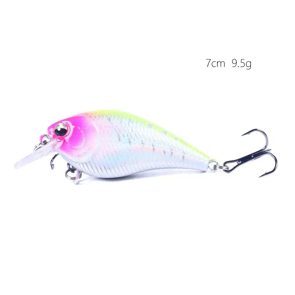 Premium crank bait fishing lures in vibrant pink and silver design for effective angling