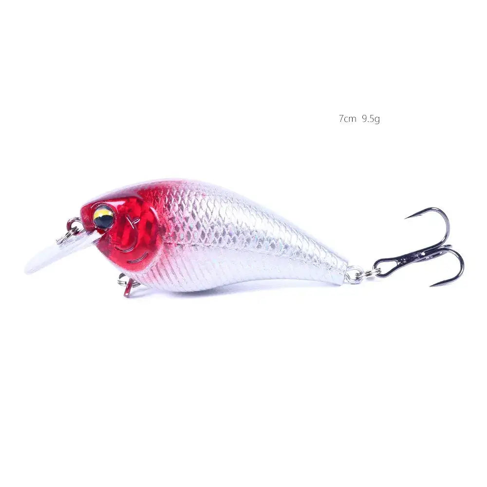 Premium crank bait fishing lures with a red and silver finish for effective freshwater fishing
