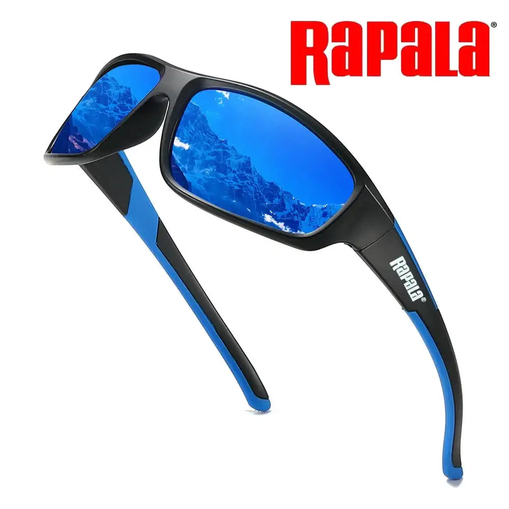 Rapala HD Polarized Sunglasses with blue lenses ideal for fishing and outdoor activities
