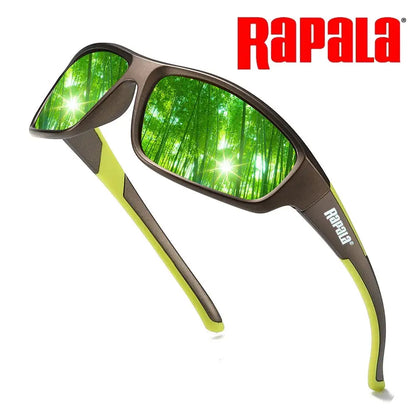 Rapala HD Polarized Sunglasses with green-tinted lenses and lightweight frame for fishing enthusiasts