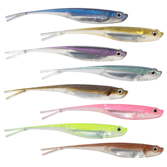 Assorted bass fishing soft bait with vibrant colors and realistic designs for effective fishing