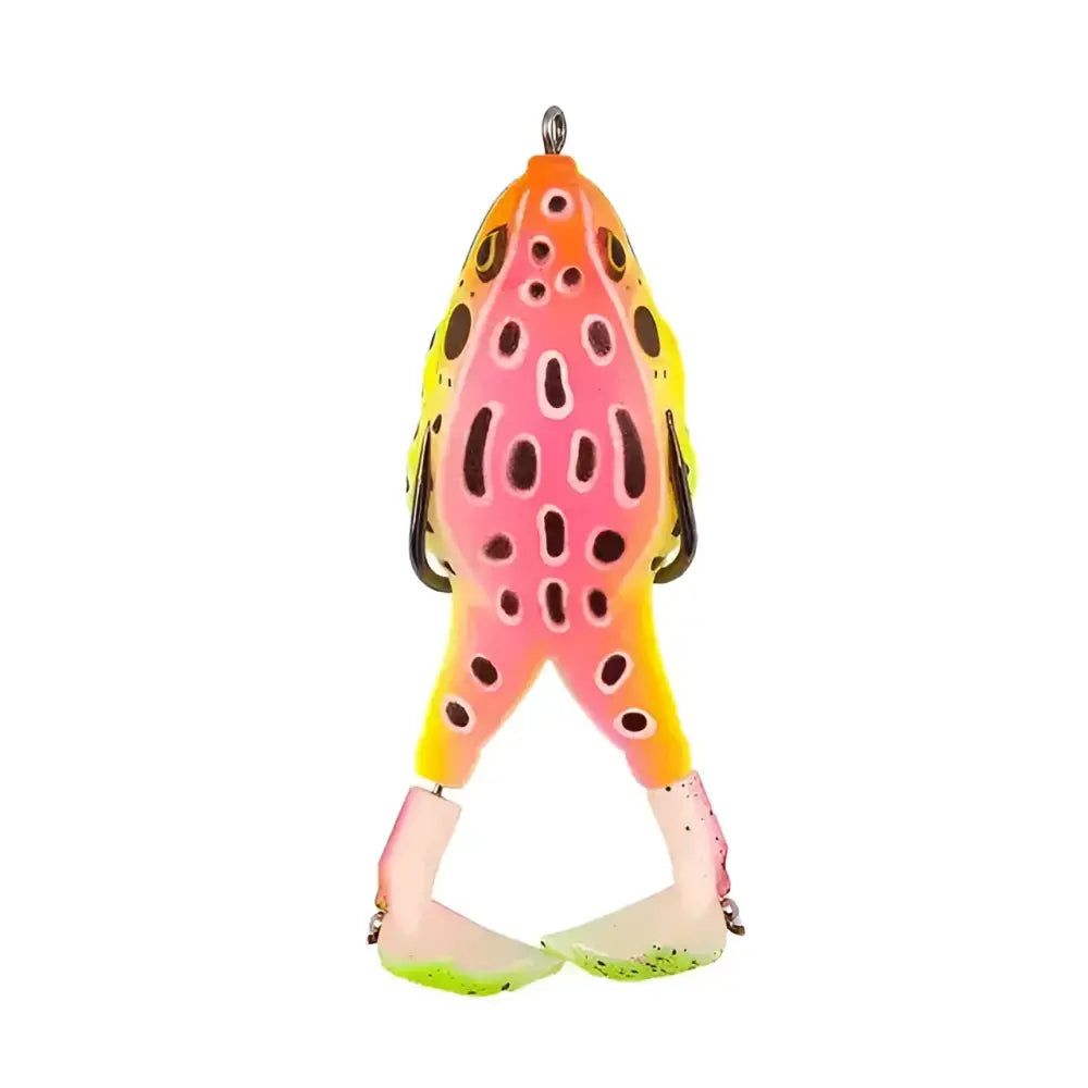 The Fishing Gear Shop double propeller frog lure in vibrant colors for effective bass fishing