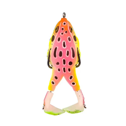The Fishing Gear Shop double propeller frog lure in vibrant colors for effective bass fishing